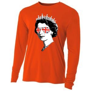 Queen Elizabeth Ii Sunglasses British Crown Union Jack Meme Gift Cooling Performance Long Sleeve Crew