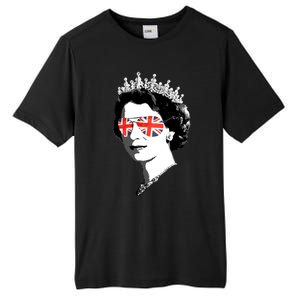 Queen Elizabeth Ii Sunglasses British Crown Union Jack Meme Gift Tall Fusion ChromaSoft Performance T-Shirt