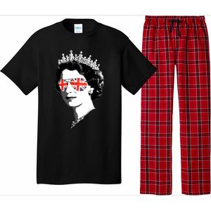 Queen Elizabeth Ii Sunglasses British Crown Union Jack Meme Gift Pajama Set