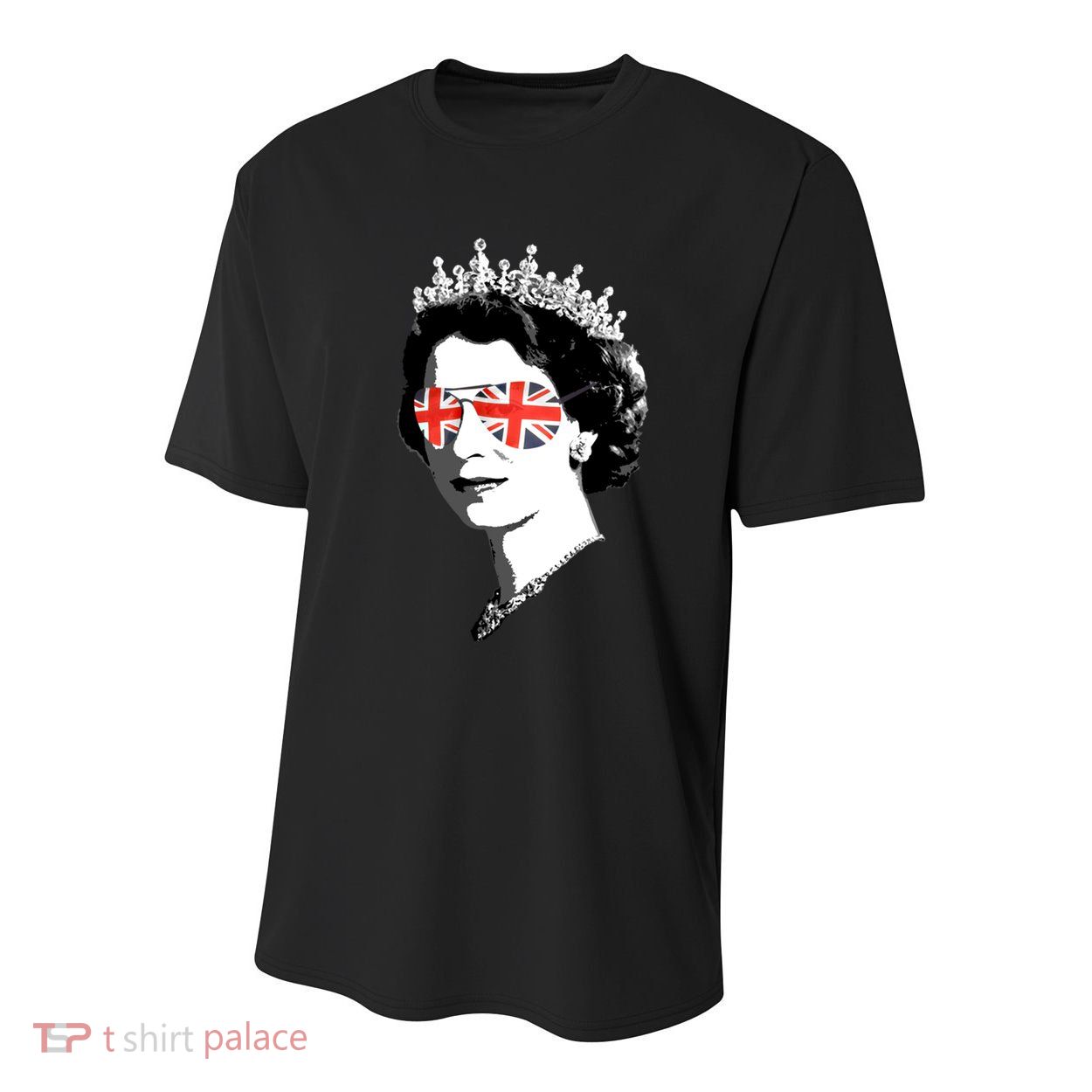Queen Elizabeth Ii Sunglasses British Crown Union Jack Meme Gift Youth Performance Sprint T-Shirt