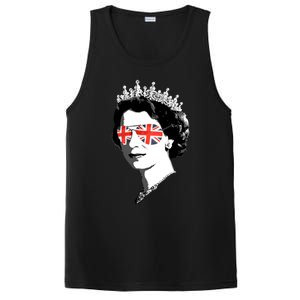 Queen Elizabeth Ii Sunglasses British Crown Union Jack Meme Gift PosiCharge Competitor Tank