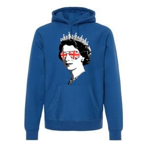 Queen Elizabeth Ii Sunglasses British Crown Union Jack Meme Gift Premium Hoodie