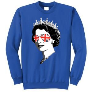 Queen Elizabeth Ii Sunglasses British Crown Union Jack Meme Gift Tall Sweatshirt