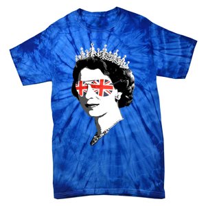 Queen Elizabeth Ii Sunglasses British Crown Union Jack Meme Gift Tie-Dye T-Shirt