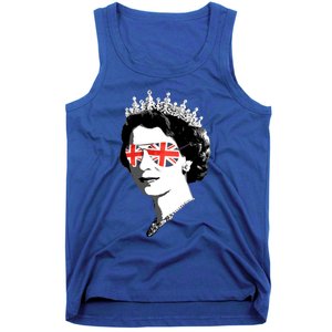 Queen Elizabeth Ii Sunglasses British Crown Union Jack Meme Gift Tank Top