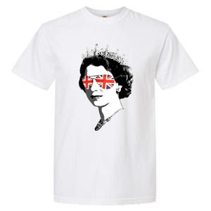 Queen Elizabeth Ii Sunglasses British Crown Union Jack Meme Gift Garment-Dyed Heavyweight T-Shirt