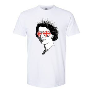 Queen Elizabeth Ii Sunglasses British Crown Union Jack Meme Gift Softstyle CVC T-Shirt