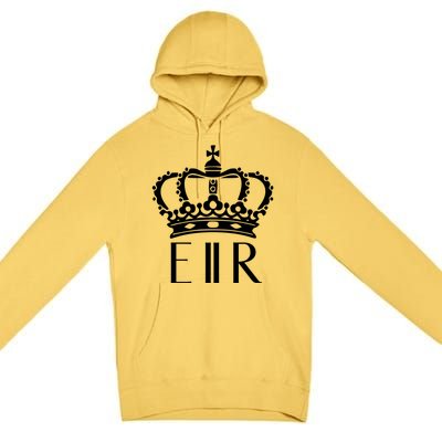 Queen Elizabeth Ii Shirt Queen Elizabeth Ii Crown Emblem Shirt Premium Pullover Hoodie