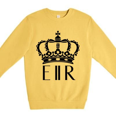 Queen Elizabeth Ii Shirt Queen Elizabeth Ii Crown Emblem Shirt Premium Crewneck Sweatshirt