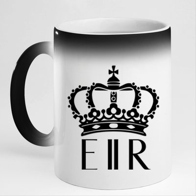 Queen Elizabeth Ii Shirt Queen Elizabeth Ii Crown Emblem Shirt 11oz Black Color Changing Mug