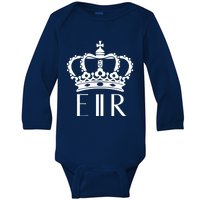 Queen Elizabeth Ii Shirt Queen Elizabeth Ii Crown Emblem Shirt Baby Long Sleeve Bodysuit