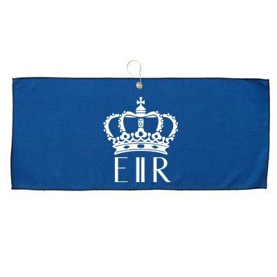 Queen Elizabeth Ii Shirt Queen Elizabeth Ii Crown Emblem Shirt Large Microfiber Waffle Golf Towel