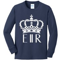 Queen Elizabeth Ii Shirt Queen Elizabeth Ii Crown Emblem Shirt Kids Long Sleeve Shirt