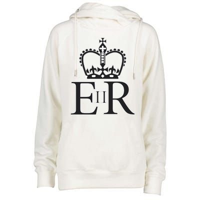 Queen Elizabeth II Womens Funnel Neck Pullover Hood