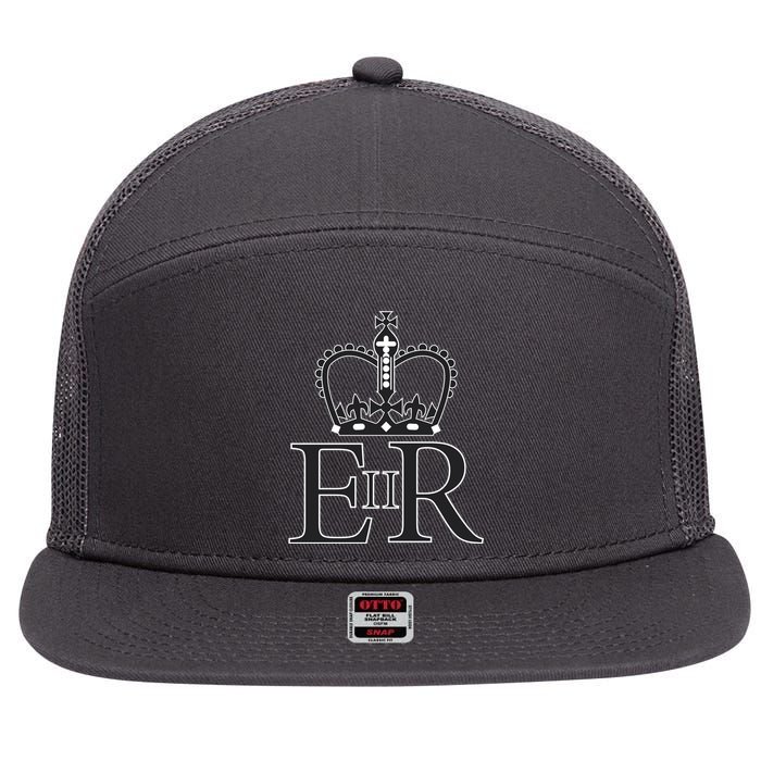 Queen Elizabeth II 7 Panel Mesh Trucker Snapback Hat