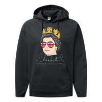 Queen Elizabeth II Signature Autograph Performance Fleece Hoodie