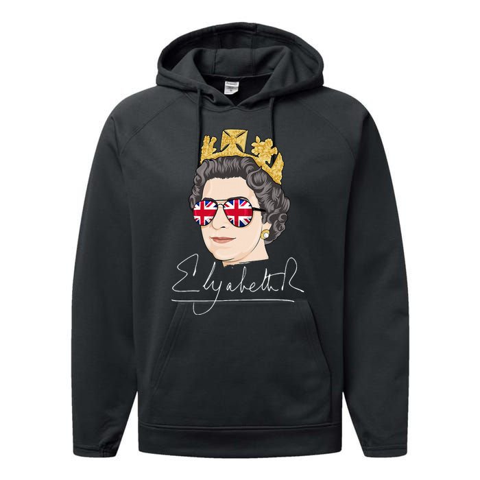 Queen Elizabeth II Signature Autograph Performance Fleece Hoodie