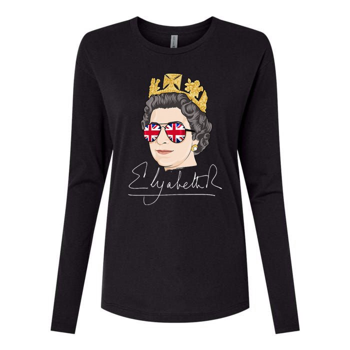 Queen Elizabeth II Signature Autograph Womens Cotton Relaxed Long Sleeve T-Shirt