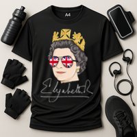 Queen Elizabeth II Signature Autograph Cooling Performance Crew T-Shirt