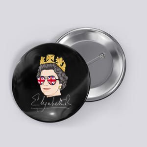 Queen Elizabeth II Signature Autograph Button