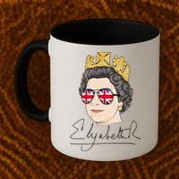 Queen Elizabeth II Signature Autograph Mug