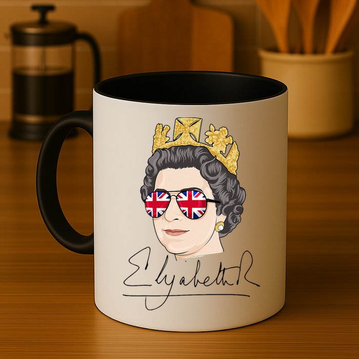 Queen Elizabeth II Signature Autograph Mug