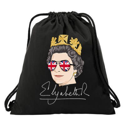 Queen Elizabeth II Signature Autograph Drawstring Bag