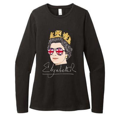 Queen Elizabeth II Signature Autograph Womens CVC Long Sleeve Shirt