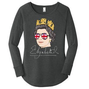 Queen Elizabeth II Signature Autograph Women's Perfect Tri Tunic Long Sleeve Shirt