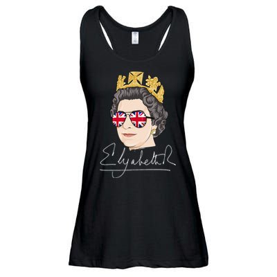 Queen Elizabeth II Signature Autograph Ladies Essential Flowy Tank
