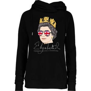 Queen Elizabeth II Signature Autograph Womens Funnel Neck Pullover Hood