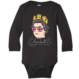 Queen Elizabeth II Signature Autograph Baby Long Sleeve Bodysuit