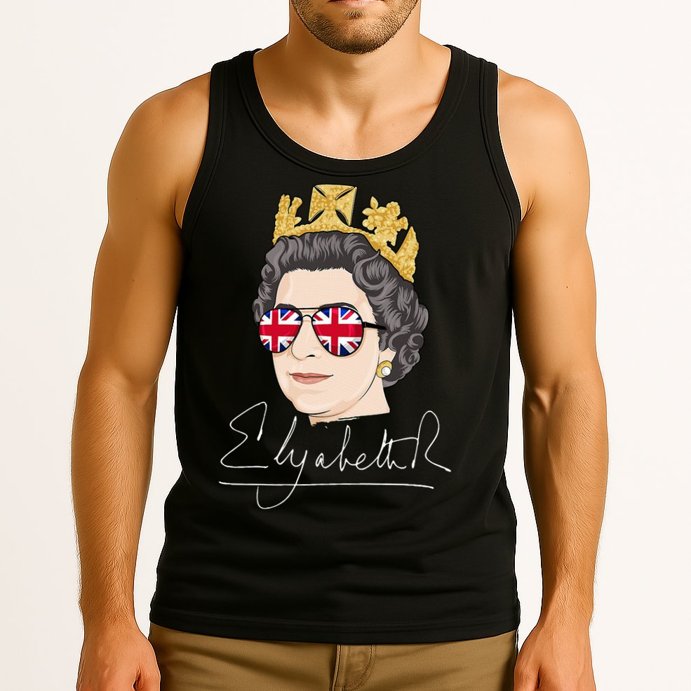 Queen Elizabeth II Signature Autograph Tank Top