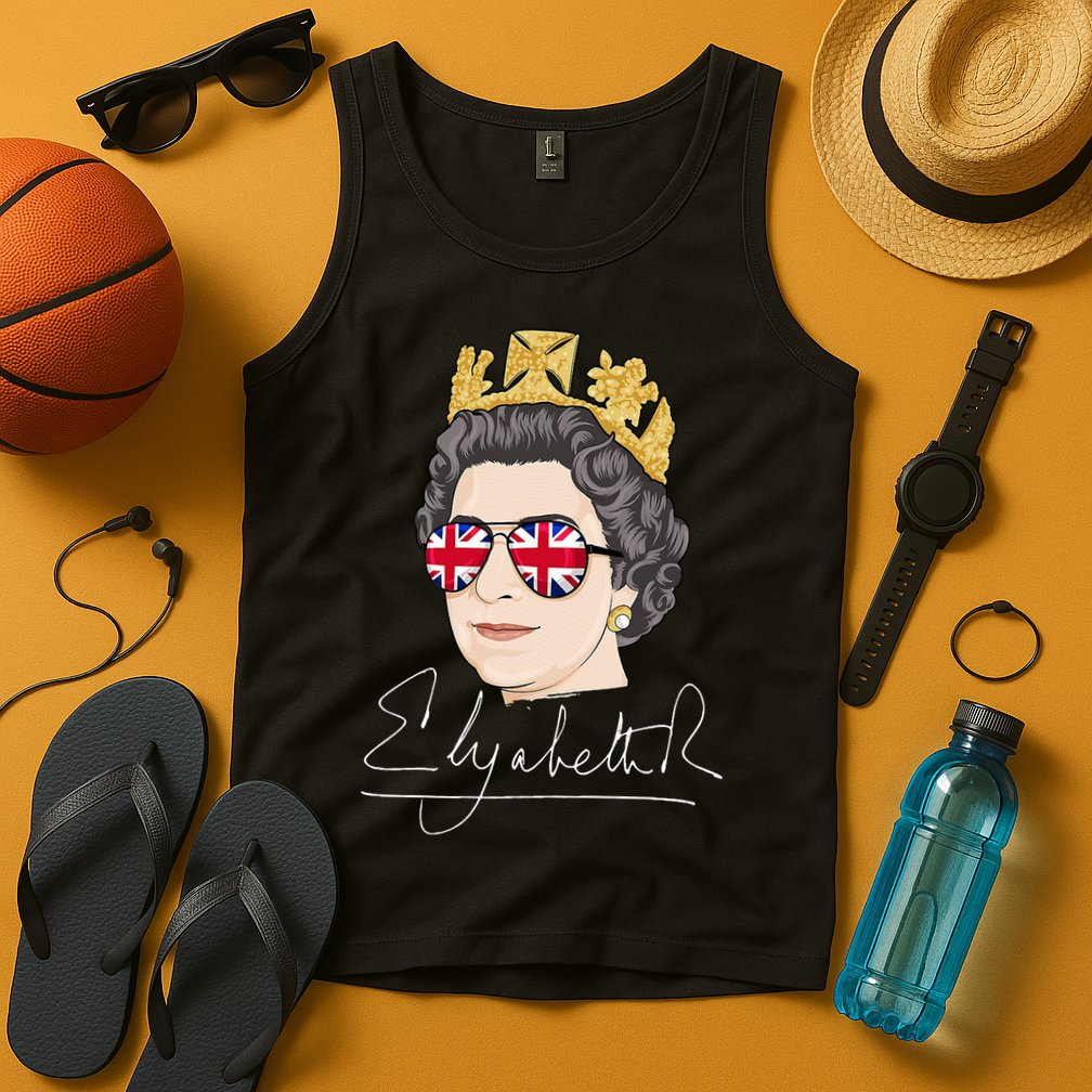 Queen Elizabeth II Signature Autograph Tank Top
