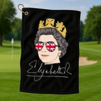 Queen Elizabeth II Signature Autograph Golf Towel