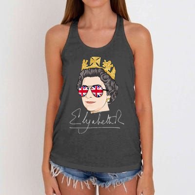 Queen Elizabeth II Signature Autograph Women's Knotted Racerback Tank