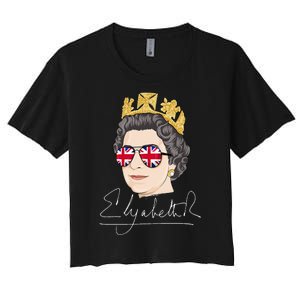 Queen Elizabeth II Signature Autograph Women's Crop Top Tee