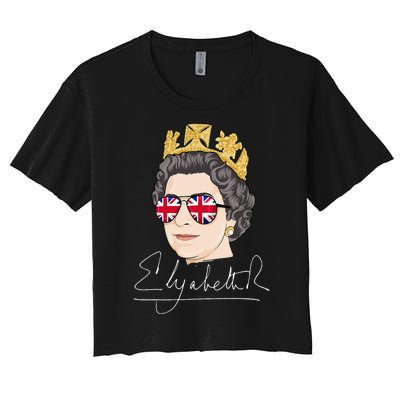 Queen Elizabeth II Signature Autograph Women's Crop Top Tee