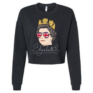 Queen Elizabeth II Signature Autograph Cropped Pullover Crew