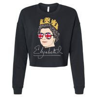 Queen Elizabeth II Signature Autograph Cropped Pullover Crew