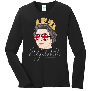 Queen Elizabeth II Signature Autograph Ladies Long Sleeve Shirt