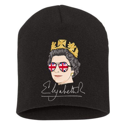 Queen Elizabeth II Signature Autograph Short Acrylic Beanie