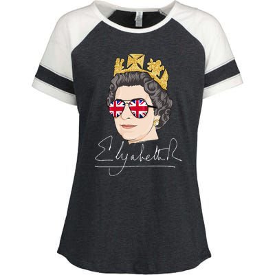 Queen Elizabeth II Signature Autograph Enza Ladies Jersey Colorblock Tee