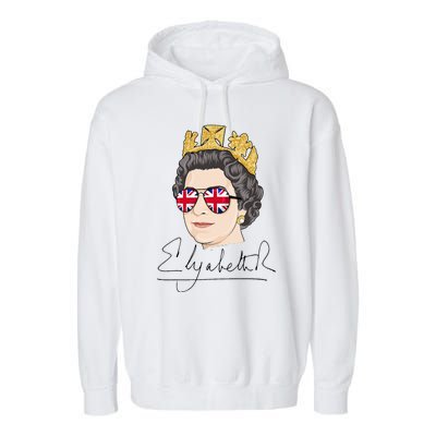 Queen Elizabeth II Signature Autograph Garment-Dyed Fleece Hoodie