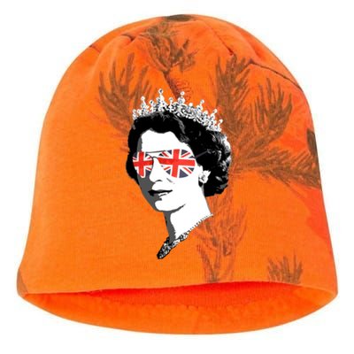 Queen Elizabeth Ii Sunglasses British Crown Union Jack Meme Great Gift Kati - Camo Knit Beanie