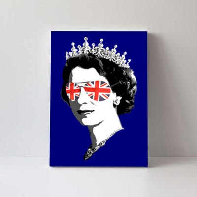 Queen Elizabeth Ii Sunglasses British Crown Union Jack Meme Great Gift Canvas