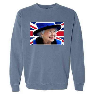 Queen Elizabeth II British Queen September 8 2022 Queen Of England UK Flag Garment-Dyed Sweatshirt