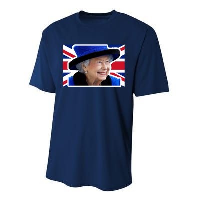 Queen Elizabeth II British Queen September 8 2022 Queen Of England UK Flag Performance Sprint T-Shirt