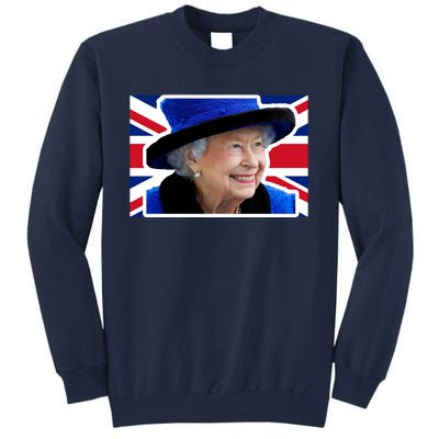 Queen Elizabeth II British Queen September 8 2022 Queen Of England UK Flag Tall Sweatshirt