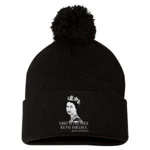 Queen Elizabeth II Inspiring Quote Pom Pom 12in Knit Beanie